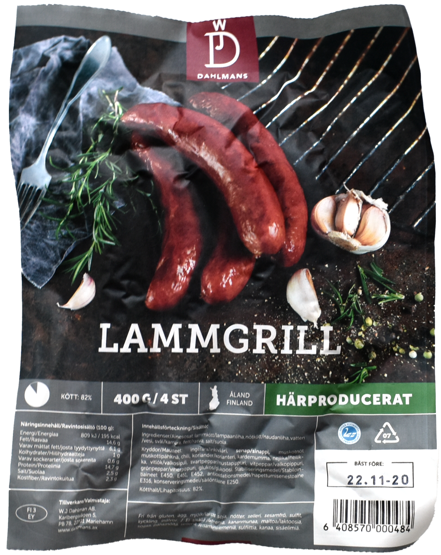 Dahlmans lammgrill förpackning